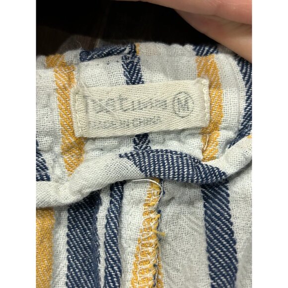 Just Living Casual Striped Relaxed Fit Pants Size M Linen Cotton Blend - Picture 5 of 8